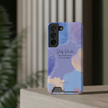 Load image into Gallery viewer, Mantra Self belief Cloud Phone Case With Card Holder
