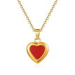 Sweet Cheeks, Enamel Heart Necklace