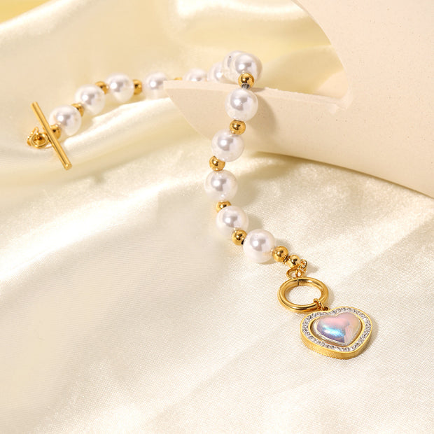 Madge Pearl T-bar Bracelet