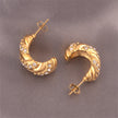 René Retro Gold Huggie earrings
