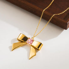 Load image into Gallery viewer, Trixie Bow earrings and necklace
