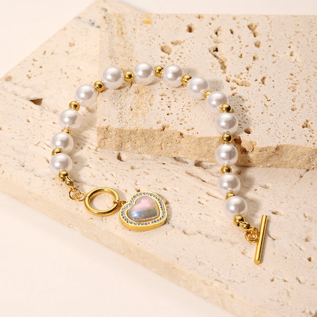 Madge Pearl T-bar Bracelet
