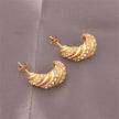 René Retro Gold Huggie earrings
