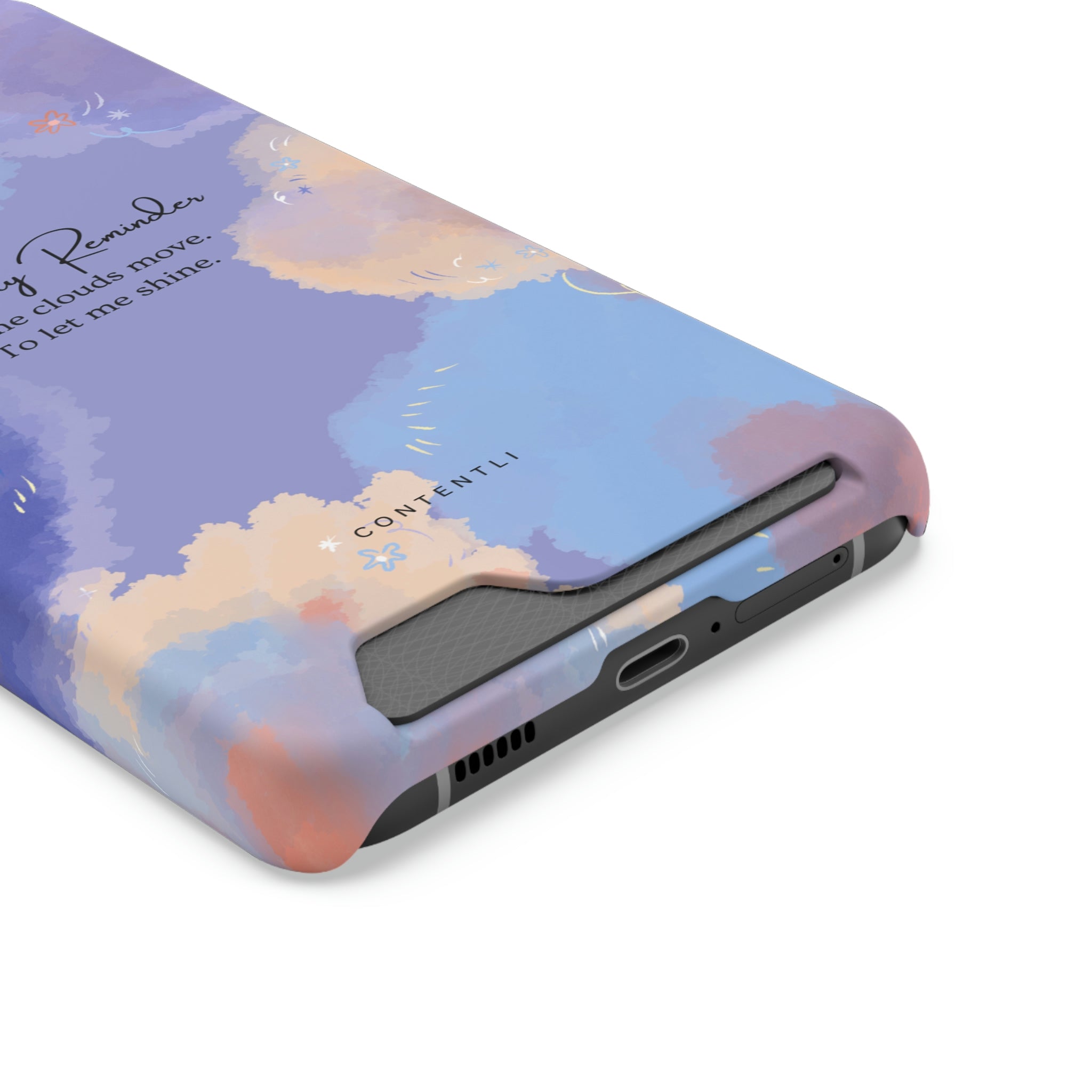 Self belief Mantra Cloud Phone Case With Card Holder