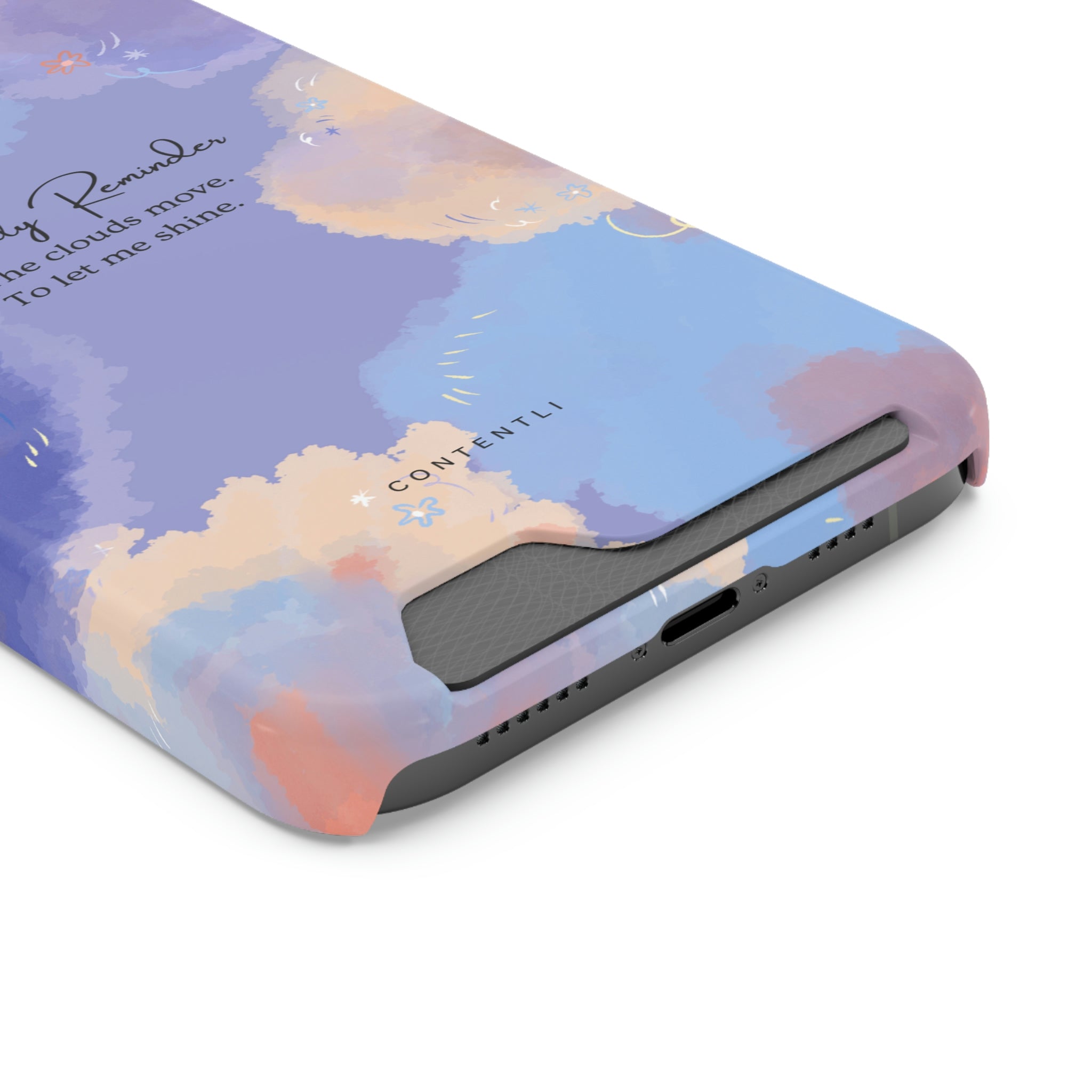 Self belief Mantra Cloud Phone Case With Card Holder