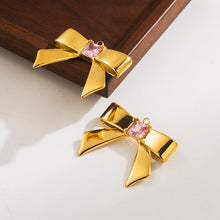 Load image into Gallery viewer, Trixie Bow earrings and necklace
