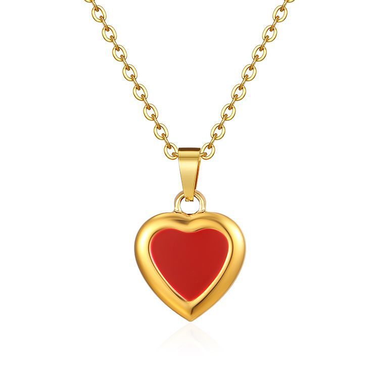 Sweet Cheeks, Enamel Heart Necklace