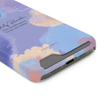 Load image into Gallery viewer, Mantra Self belief Cloud Phone Case With Card Holder
