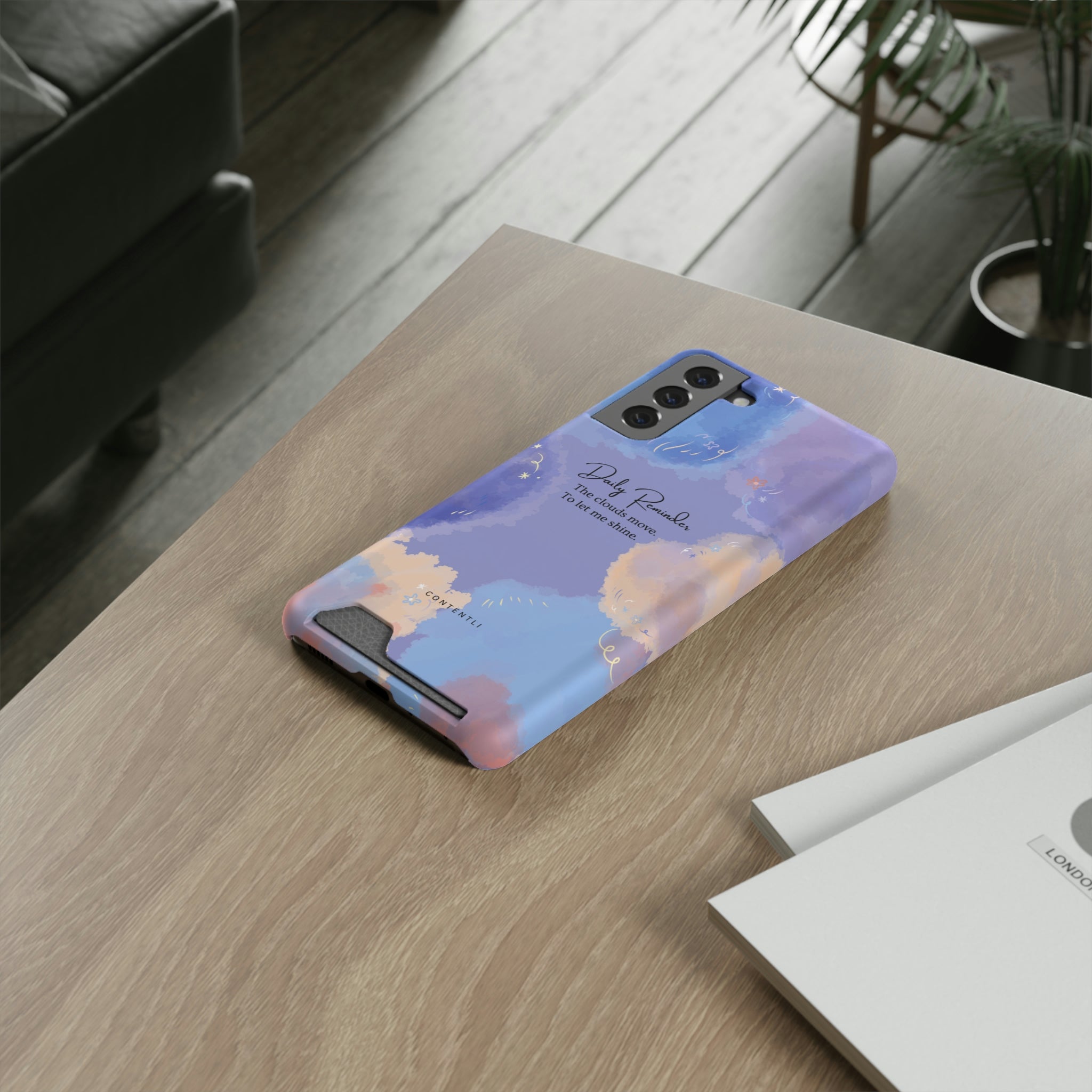 Self belief Mantra Cloud Phone Case With Card Holder