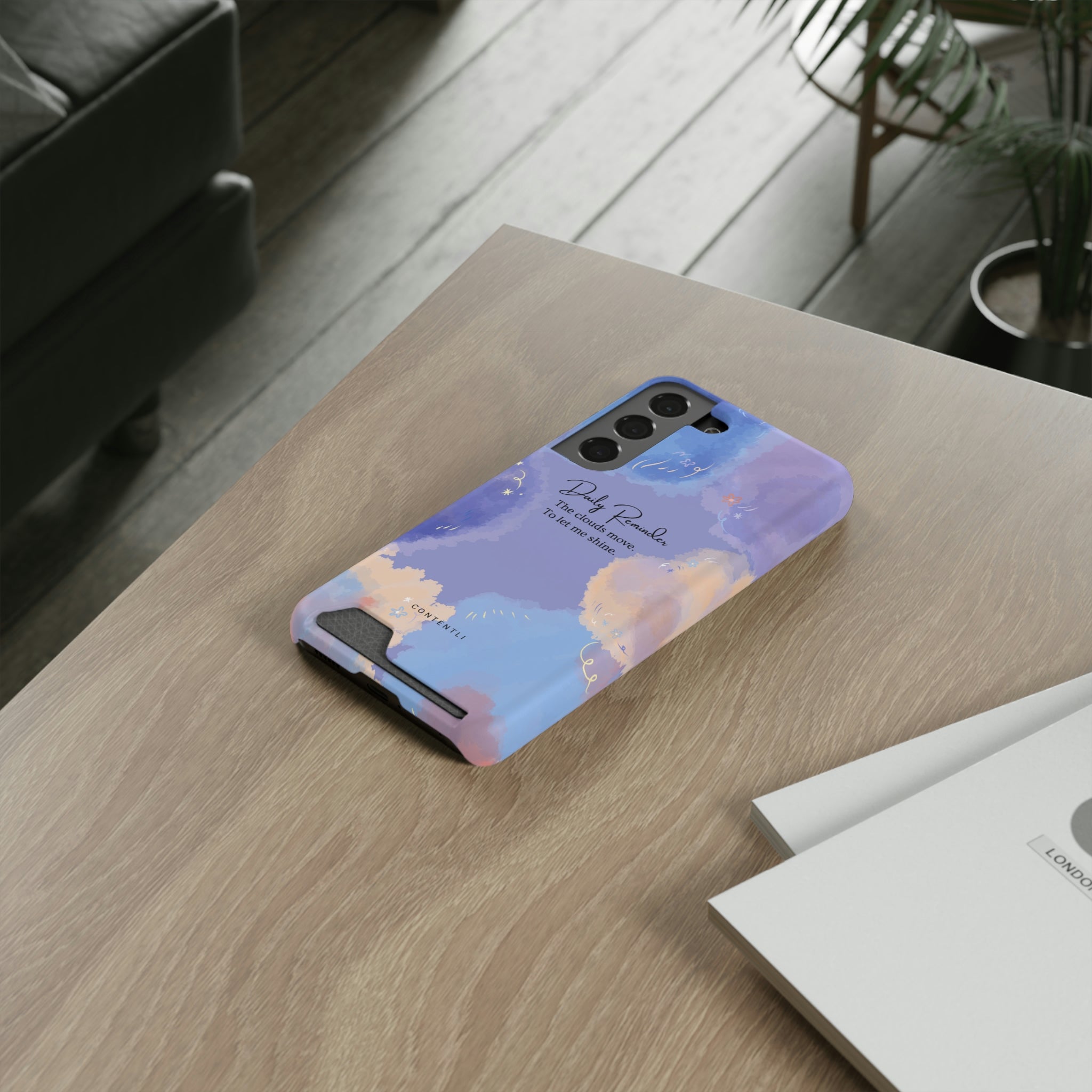 Self belief Mantra Cloud Phone Case With Card Holder