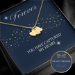 Engraved Forever in love heart necklace