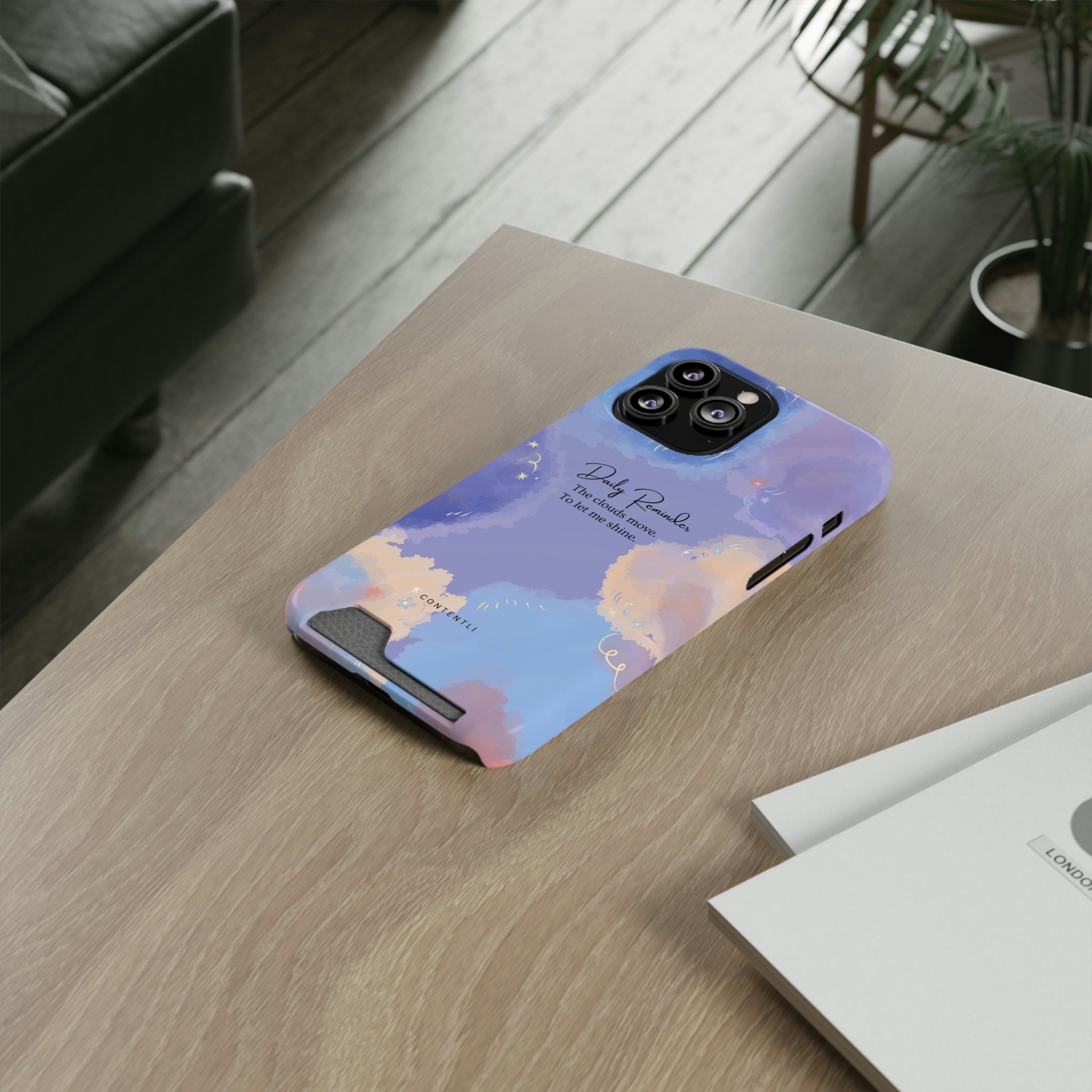 Self belief Mantra Cloud Phone Case With Card Holder