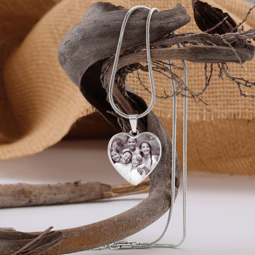 Mothers day personalised photo pendant