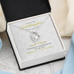 White wedding Gift Message necklace for Goddaughter