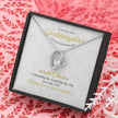 White wedding Gift Message necklace for Goddaughter