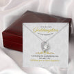 White wedding Gift Message necklace for Goddaughter