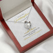 White wedding Gift Message necklace for Goddaughter