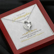 White wedding Gift Message necklace for Goddaughter