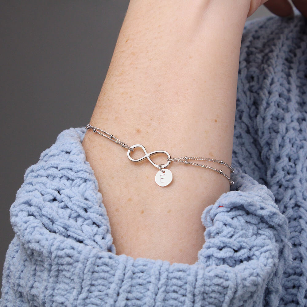 Gift Message Infinity bracelet for wife