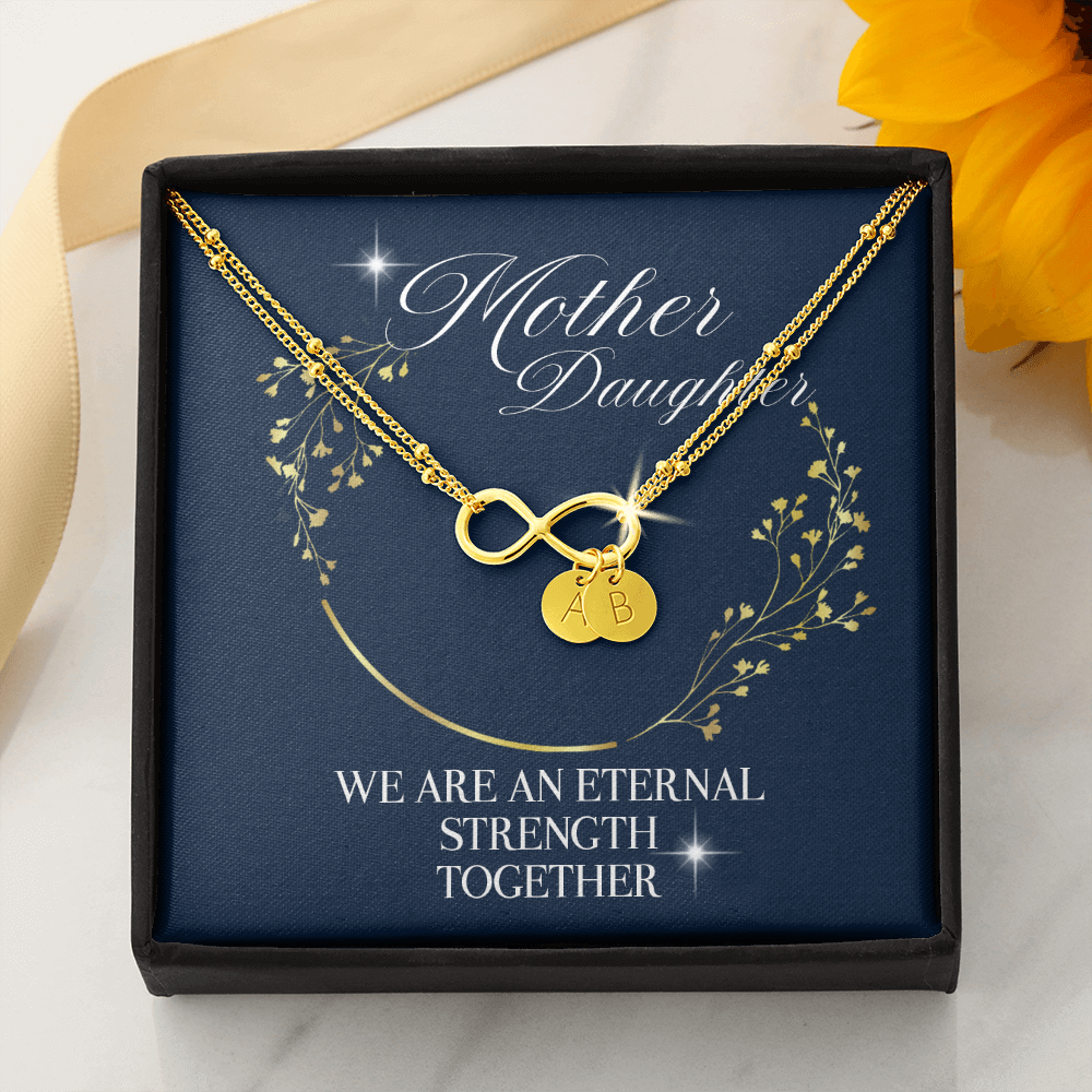 Mother daughter Infinity eternal bond necklace