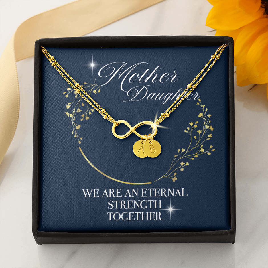 Mother daughter eternal bond necklace