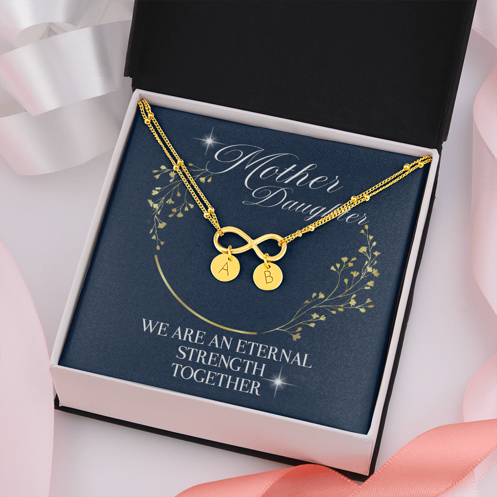 Mother daughter Infinity eternal bond necklace