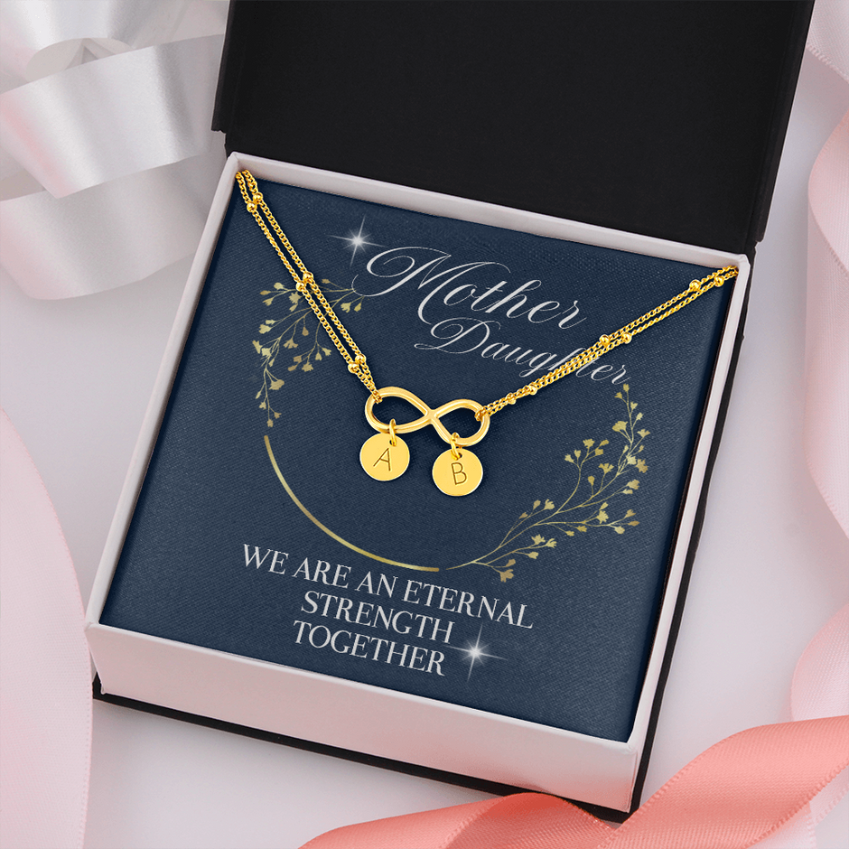 Mother daughter eternal bond necklace