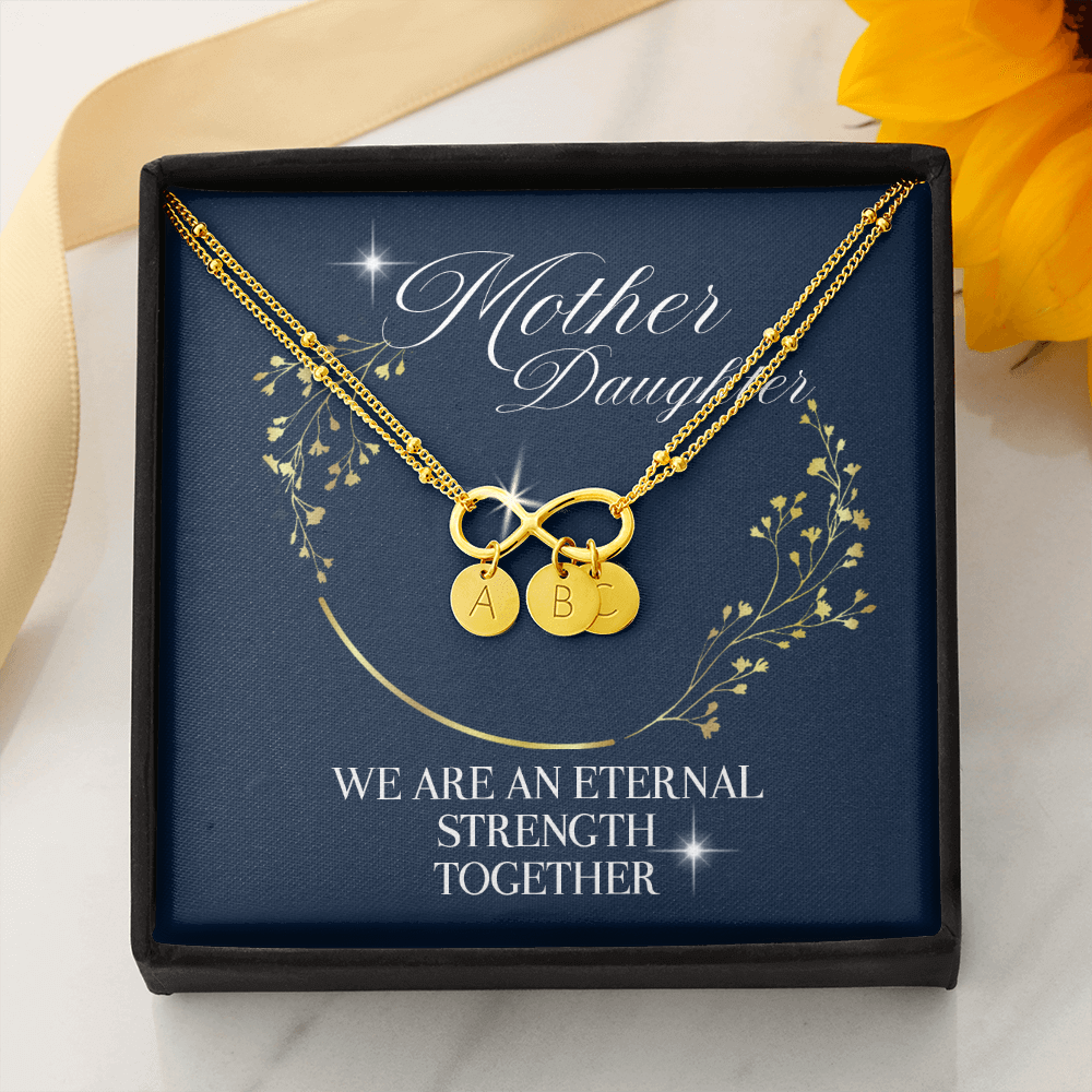 Mother daughter Infinity eternal bond necklace