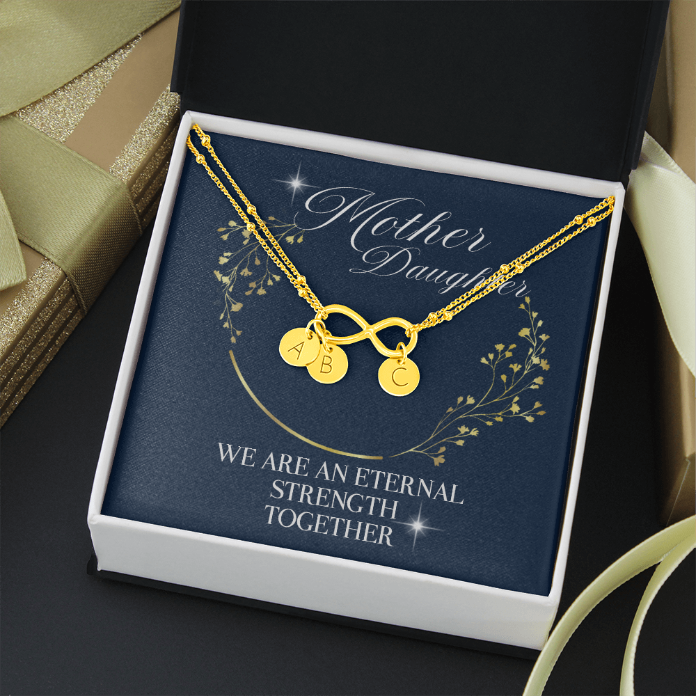 Mother daughter Infinity eternal bond necklace