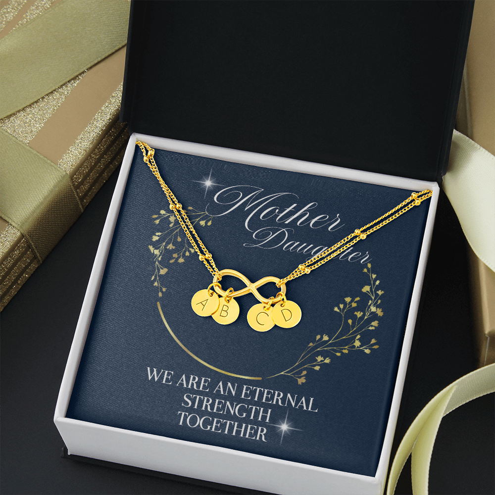 Mother daughter Infinity eternal bond necklace