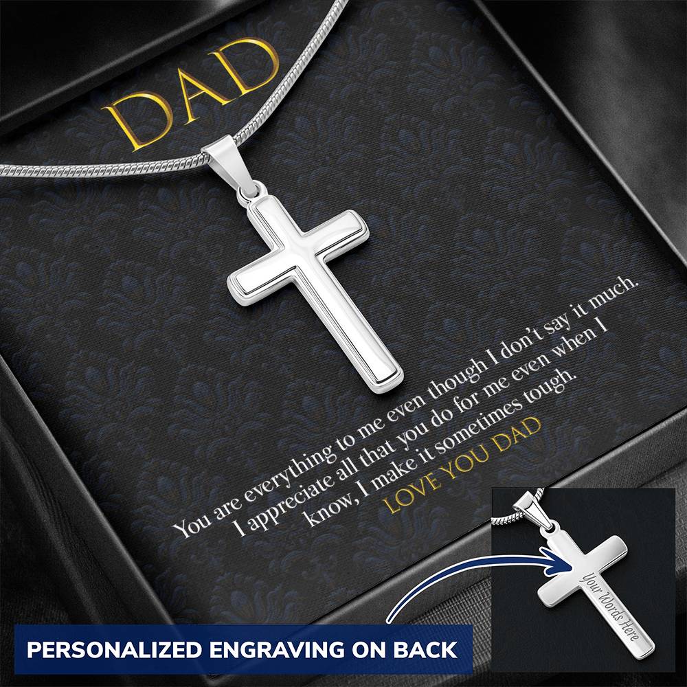 Fathers day gift pendant cross