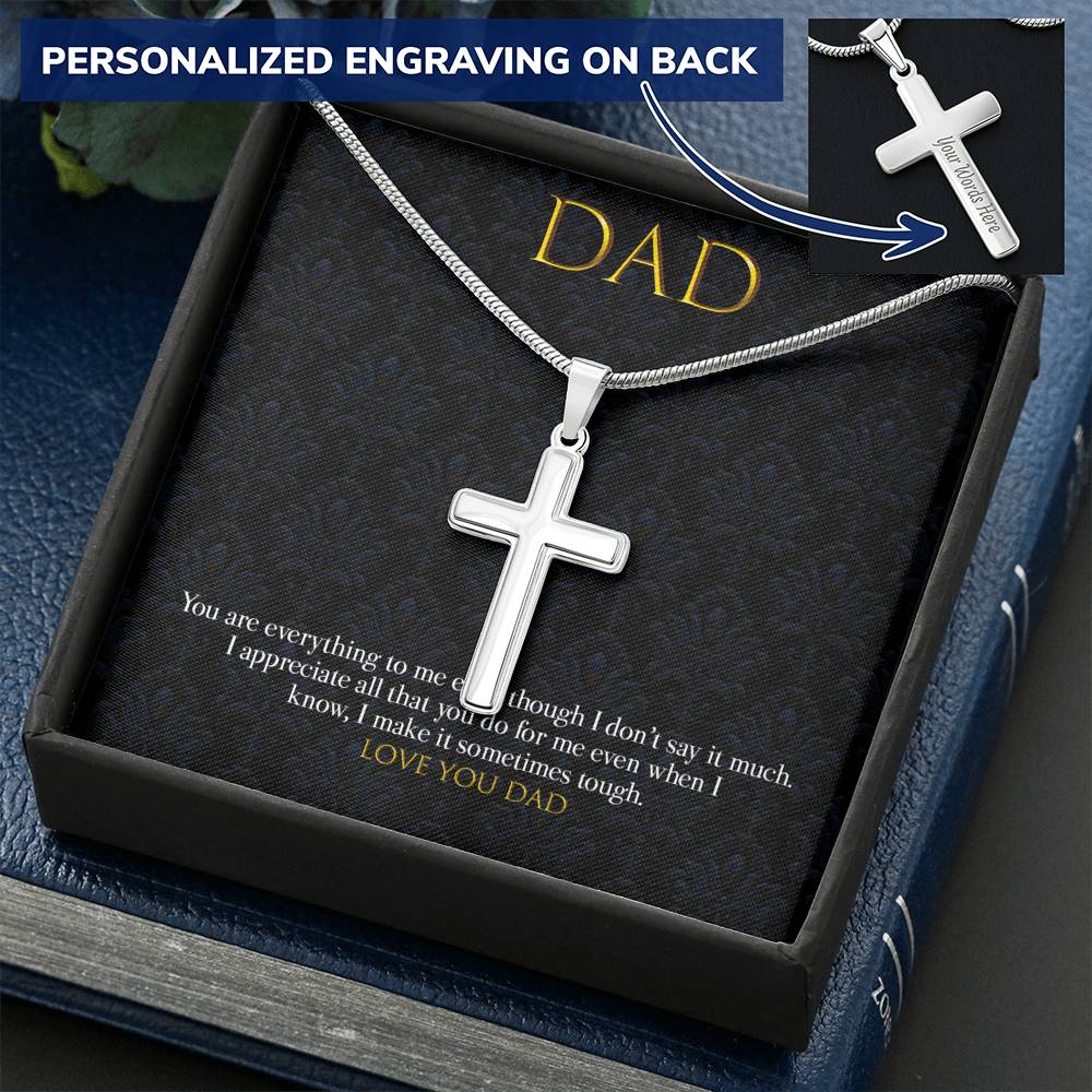 Fathers day gift pendant cross