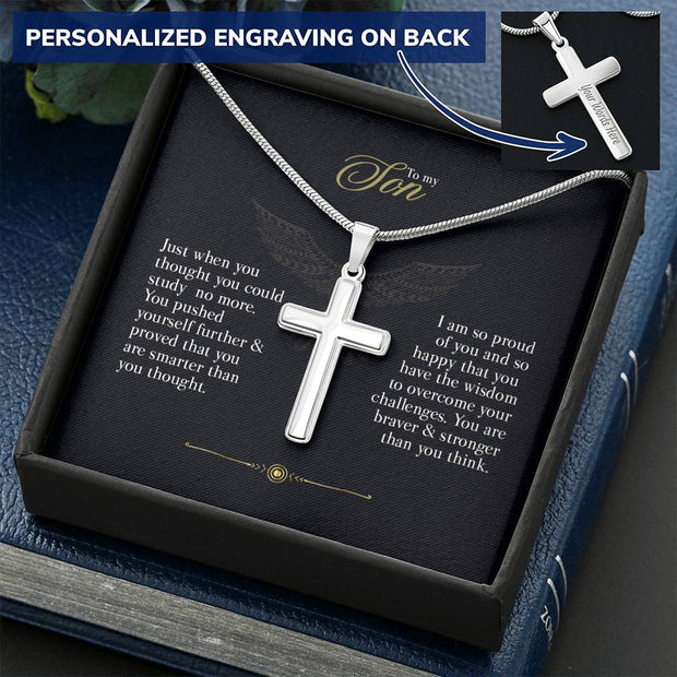Gift Message pendant for Son passing Exams