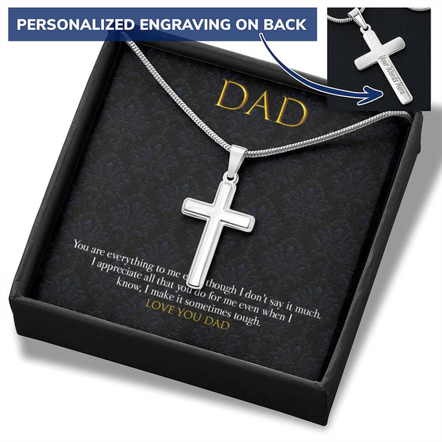 Fathers day gift pendant cross