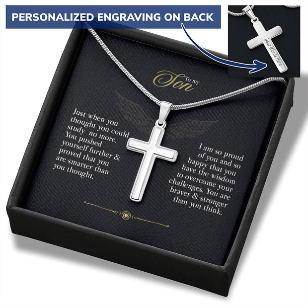 Gift Message pendant for Son passing Exams