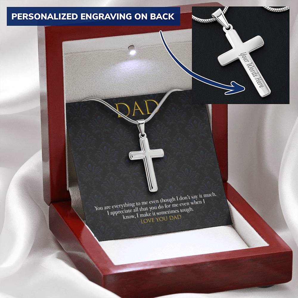 Fathers day gift pendant cross