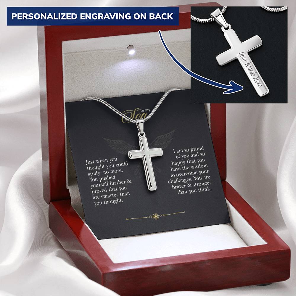 Gift Message pendant for Son passing Exams