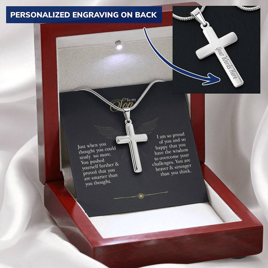 Gift Message pendant for Son passing Exams