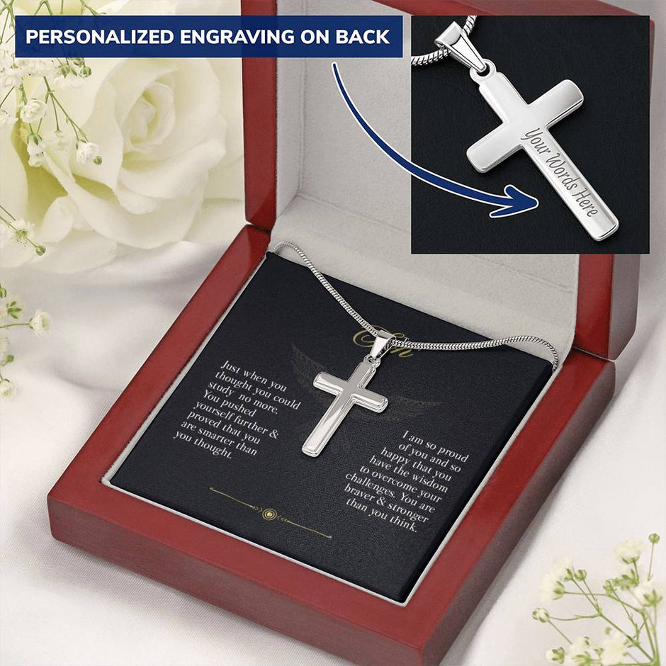Gift Message pendant for Son passing Exams