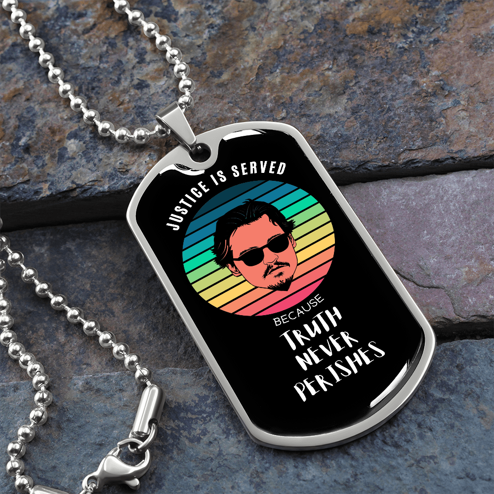 Truth Never Perishes, Johnny Depp Keepsake Tag Necklace