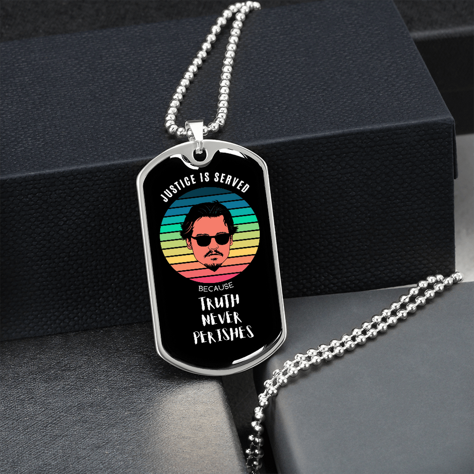 Truth Never Perishes, Johnny Depp Keepsake Tag Necklace