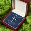 Mothers day, Thank you Cross CZ pendant