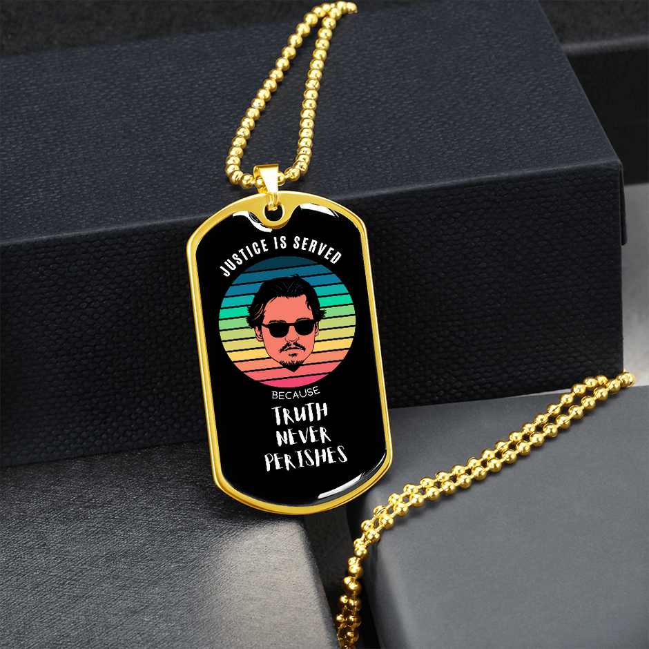 Truth Never Perishes, Johnny Depp Keepsake Tag Necklace