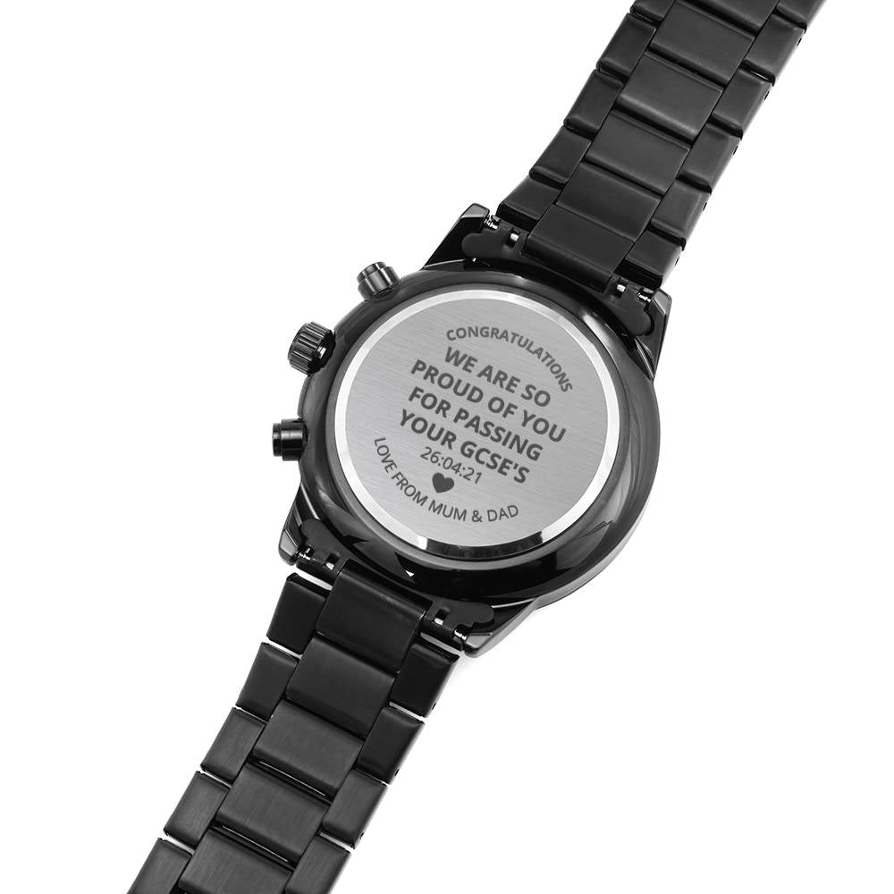 Gift message watch for sons graduation