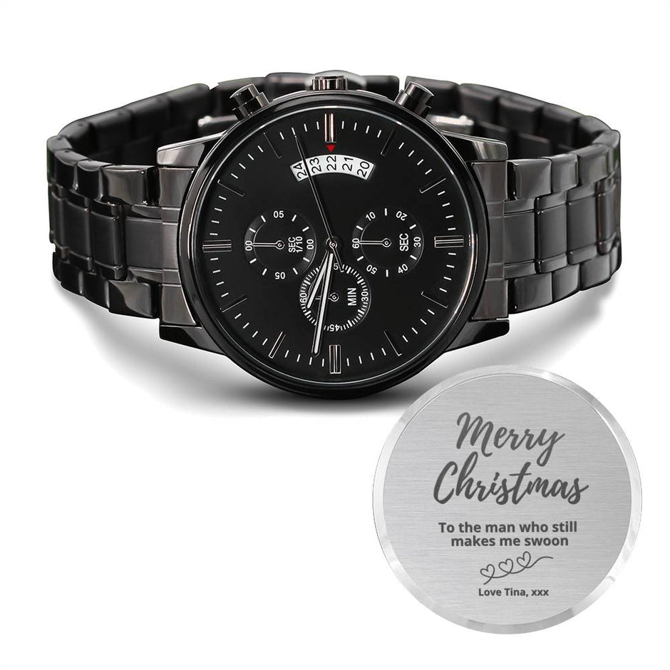 Gift Message Engraved  Christmas Watch