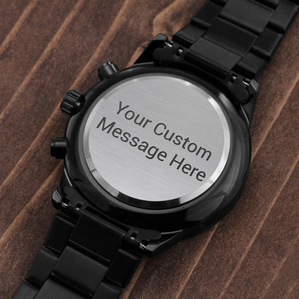 Gift message watch for sons graduation - Customize with your own Gift message