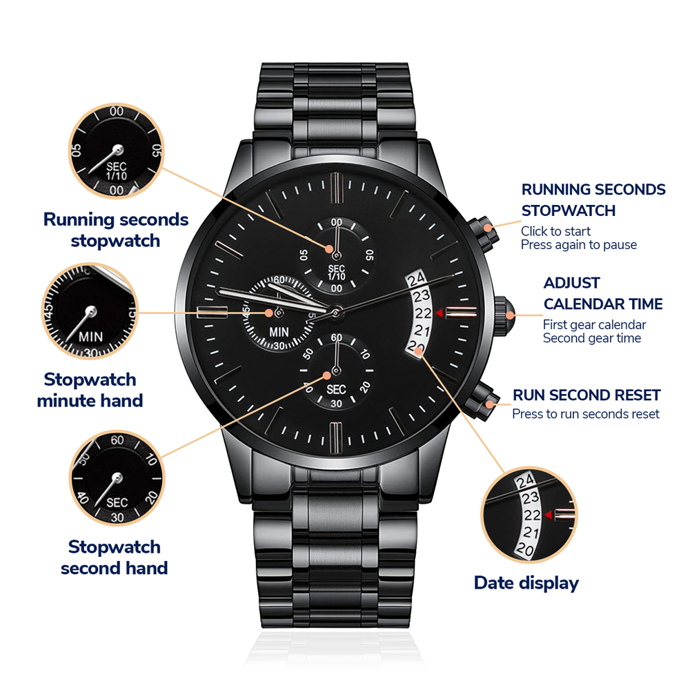Gift message watch for sons graduation - Customize with your own Gift message
