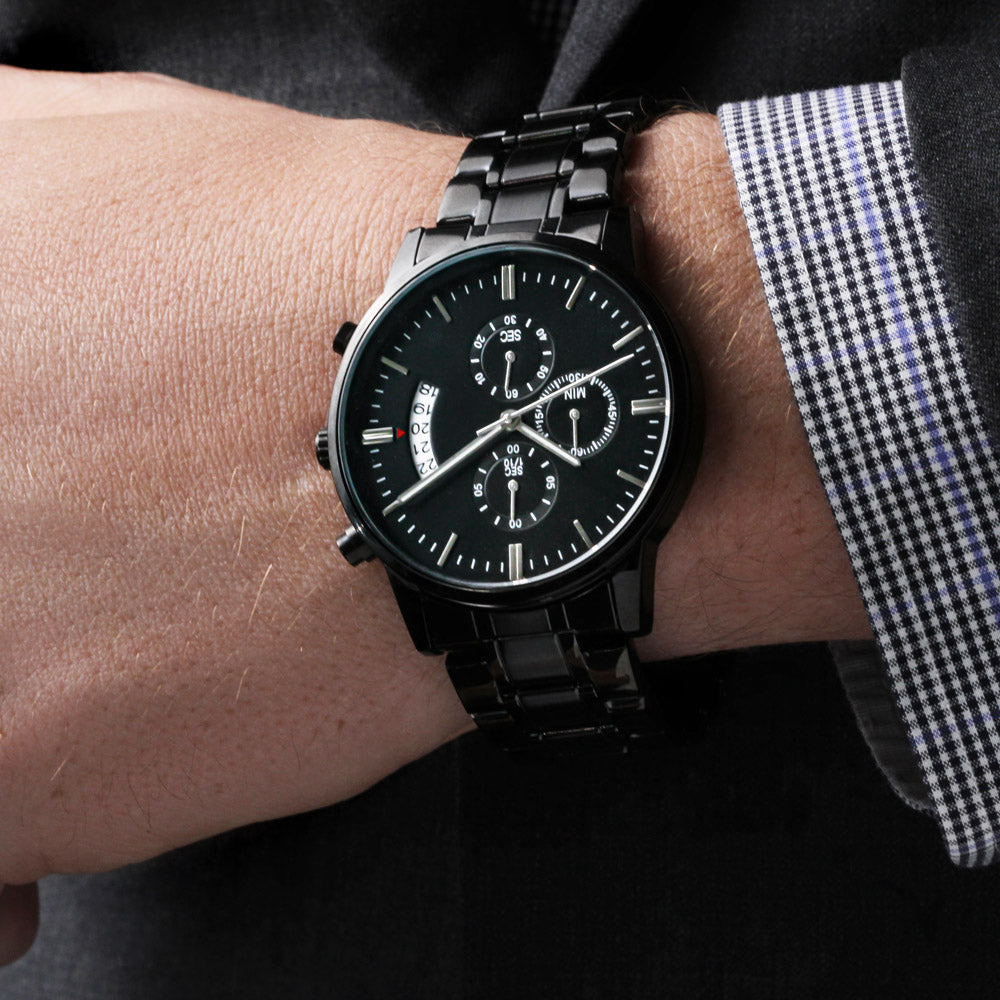 Gift message watch for sons graduation - Customize with your own Gift message