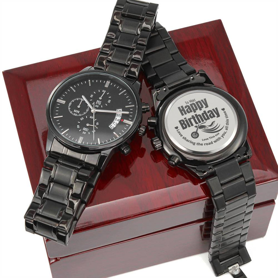 Gift Message Biker Personalized Watch