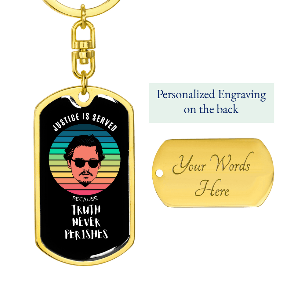 Truth Never Perishes, Johnny Depp Keepsake Keyring 